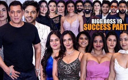 Bigg Boss 19 Success Party:बिग बॉस 19 सक्सेस पार्टी: सलमान खान का ब्लैक स्वैग, तान्या मित्तल का साड़ी अवतार और कंटेस्टेंट्स का जलवा