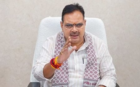 Rajasthan Politics:सीएम भजनलाल शर्मा का कांग्रेस पर तीखा हमला: 'विदेशी भाषा' बोलती है और भ्रष्टाचार में डूबी है