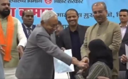 Hijab Controversy:CM नीतीश के हिजाब हटाने से सदमे में डॉक्टर नुसरत, बिहार की नौकरी छोड़ी