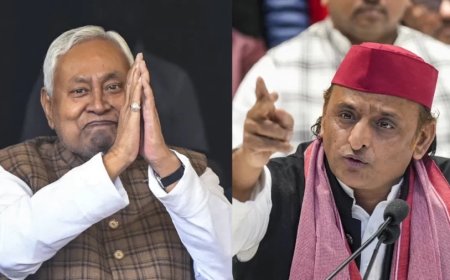 Hijab Controversy:'नीतीश कुमार के साथ एक हेल्पर चलना चाहिए...', हिजाब विवाद पर अखिलेश यादव का तीखा हमला