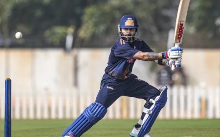 Vijay Hazare Trophy:विराट कोहली विजय हजारे ट्रॉफी में एक और मैच खेलने की संभावना, न्यूजीलैंड वनडे सीरीज से पहले फॉर्म में