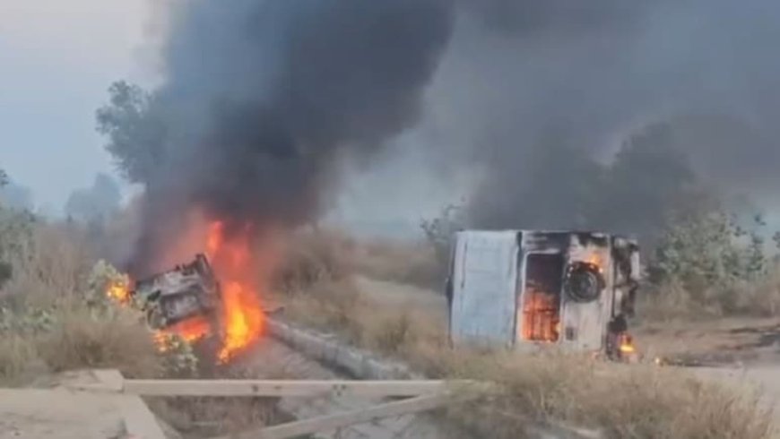 Hanumangarh Clash:हनुमानगढ़ में पुलिस-किसानों में भीषण झड़प: गाड़ियां जलीं, आंसू गैस के गोले दागे, कांग्रेस विधायक घायल