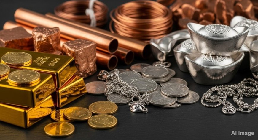 Metal Market Crash:मेटल मार्केट में कोहराम: अमेरिकी फेड के संकेतों से सोना, चांदी और कॉपर में भारी गिरावट