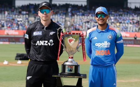 IND vs NZ ODI:पहले वनडे में भारत ने टॉस जीतकर न्यूजीलैंड के खिलाफ चुनी गेंदबाजी, वडोदरा में मैच
