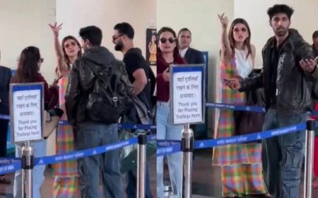 Kriti Sanon News:एयरपोर्ट पर कृति सेनन का चढ़ा पारा, पैपराजी को देख बजाई चुटकी, रूमर्ड बॉयफ्रेंड कबीर बाहिया हटे पीछे