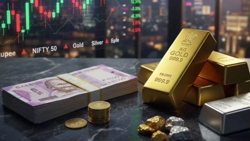 Indian Markets 2026:2026 के पहले दिन रुपया पस्त, शेयर बाजार मस्त, सोने-चांदी की चाल में गिरावट