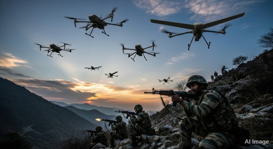 LoC Drone Sightings:सांबा, राजौरी और पुंछ में LoC पर 5 पाकिस्तानी ड्रोन दिखे: सेना ने की जवाबी कार्रवाई, सर्च ऑपरेशन जारी
