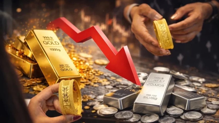 :सोना चांदी की कीमतों में भारी गिरावट, चांदी 16000 रुपये सस्ती हुई