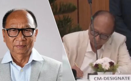 :मणिपुर: राष्ट्रपति शासन समाप्त, युमनाम खेमचंद ने मुख्यमंत्री पद की शपथ ली