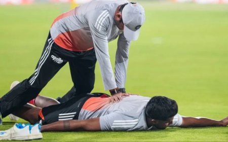 हर्षित राणा चोटिल: दक्षिण अफ्रीका के खिलाफ वॉर्म-अप मैच में लगी चोट।