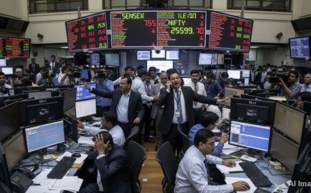 भारतीय शेयर बाजार में बड़ी गिरावट: सेंसेक्स 755 अंक लुढ़का, निफ्टी 25600 के नीचे