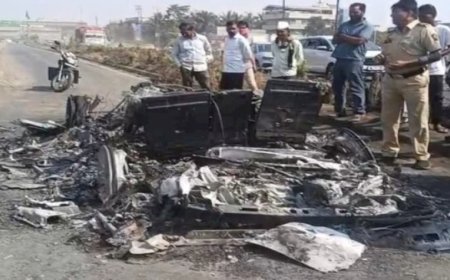भाजपा सांसद लुंबाराम चौधरी की कार में आग, बाल-बाल बचे