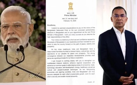 पीएम मोदी ने बांग्लादेशी पीएम तारिक रहमान को पत्र लिख दिया निमंत्रण