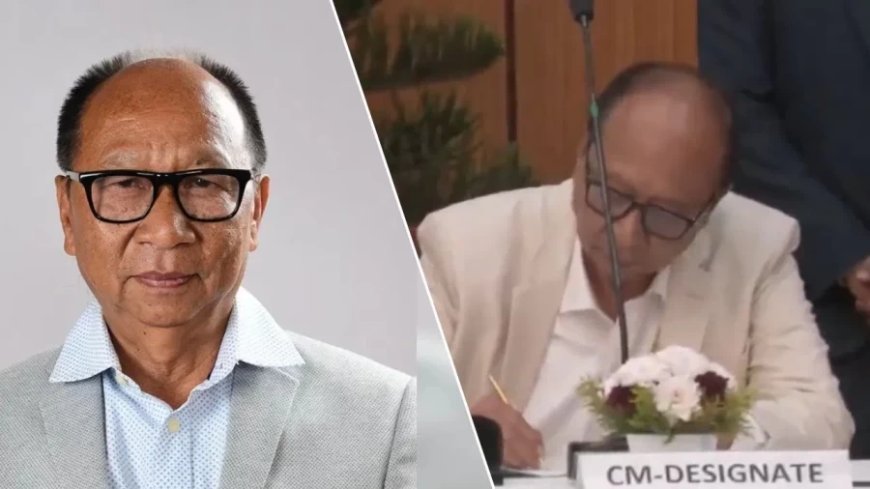 :मणिपुर: राष्ट्रपति शासन समाप्त, युमनाम खेमचंद ने मुख्यमंत्री पद की शपथ ली