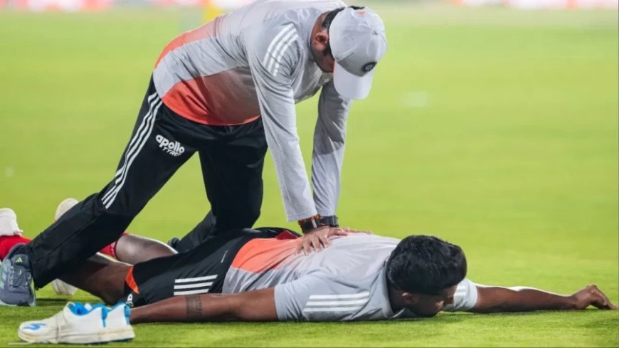 हर्षित राणा चोटिल: दक्षिण अफ्रीका के खिलाफ वॉर्म-अप मैच में लगी चोट।