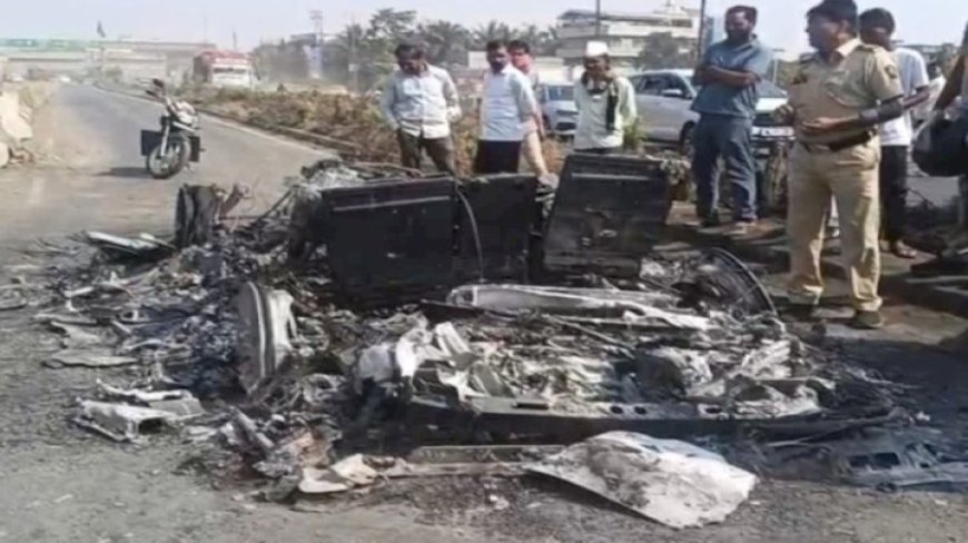 भाजपा सांसद लुंबाराम चौधरी की कार में आग, बाल-बाल बचे
