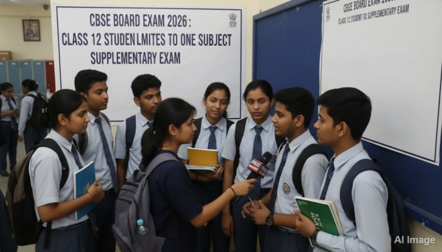 सीबीएसई बोर्ड परीक्षा 2026: 12वीं छात्र अब केवल एक विषय में देंगे सप्लीमेंट्री परीक्षा