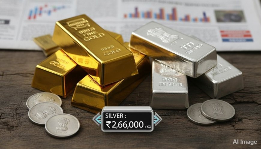 सोने और चांदी की कीमतों में भारी उछाल, चांदी ₹2.66 लाख के पार