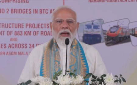 पीएम मोदी का असम में कांग्रेस पर हमला, विकास परियोजनाओं का उद्घाटन