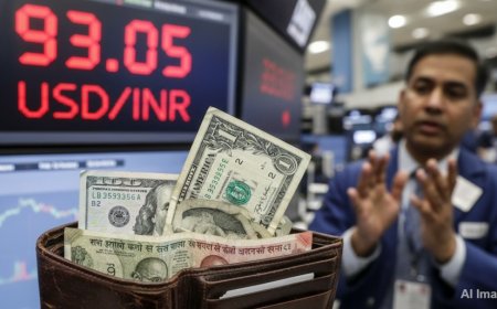 भारतीय रुपया पहली बार 93 के पार, डॉलर के मुकाबले रिकॉर्ड गिरावट