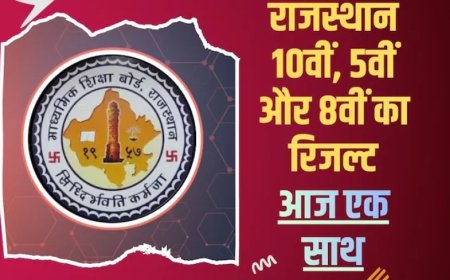 राजस्थान बोर्ड 10वीं रिजल्ट: आज दोपहर 1 बजे घोषित होंगे परिणाम, अजमेर से जारी