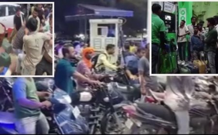 मध्य प्रदेश: ईंधन की कमी की अफवाह से पेट्रोल पंपों पर उमड़ी भीड़
