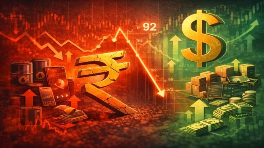 भारतीय रुपया रिकॉर्ड निचले स्तर पर: डॉलर के मुकाबले 93 के पार