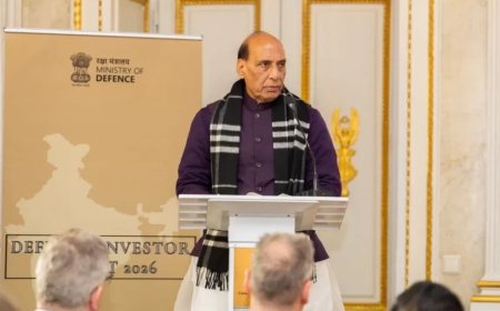 रक्षा मंत्री राजनाथ सिंह का जर्मनी में संबोधन: डिफेंस इन्वेस्टर समिट 2026 में निवेश का आह्वान