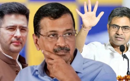 AAP में बड़ी बगावत: संदीप पाठक ने केजरीवाल को दिया 'डबल क्रॉस', 7 सांसदों के पाला बदलने की पूरी कहानी