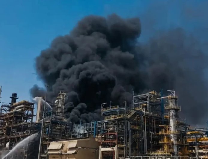 पचपदरा रिफाइनरी की CDU यूनिट में भीषण आग, कल पीएम मोदी करेंगे उद्घाटन