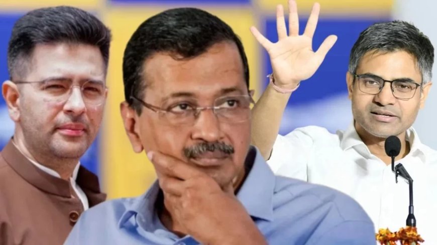 AAP में बड़ी बगावत: संदीप पाठक ने केजरीवाल को दिया 'डबल क्रॉस', 7 सांसदों के पाला बदलने की पूरी कहानी