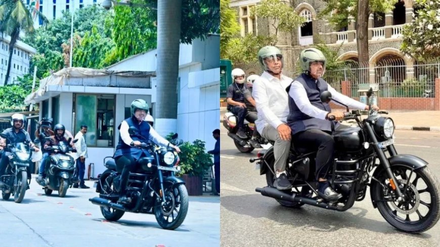 बुलेट पर सवार मुख्यमंत्री: फडणवीस ने सादगी से दिया ईंधन बचत का संदेश, कड़े फैसले लागू