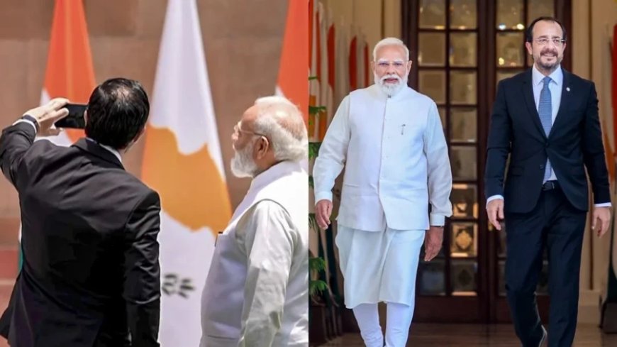 पीएम मोदी और साइप्रस के राष्ट्रपति ने रिश्तों को दिया स्ट्रैटेजिक पार्टनरशिप का दर्जा, सेल्फी हुई वायरल