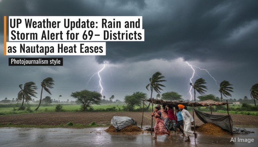 यूपी मौसम अपडेट: 69 जिलों में आंधी-बारिश का अलर्ट, नौतपा की तपिश से मिलेगी राहत