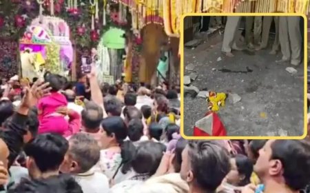 मथुरा बांके बिहारी मंदिर के पास भीषण हादसा, छज्जा गिरने से कई श्रद्धालु गंभीर रूप से घायल