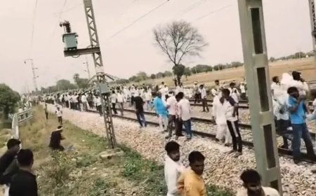 राजस्थान में पानी के लिए किसानों का उग्र प्रदर्शन, दिल्ली मुंबई रेलवे ट्रैक जाम