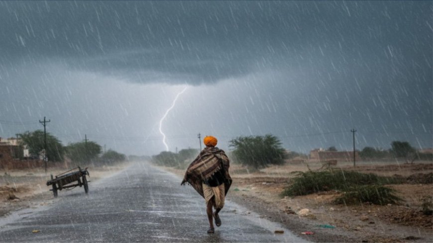 राजस्थान मौसम अपडेट: 25 जिलों में बारिश और ओलावृष्टि का अलर्ट, अजमेर-नागौर में बदला मौसम