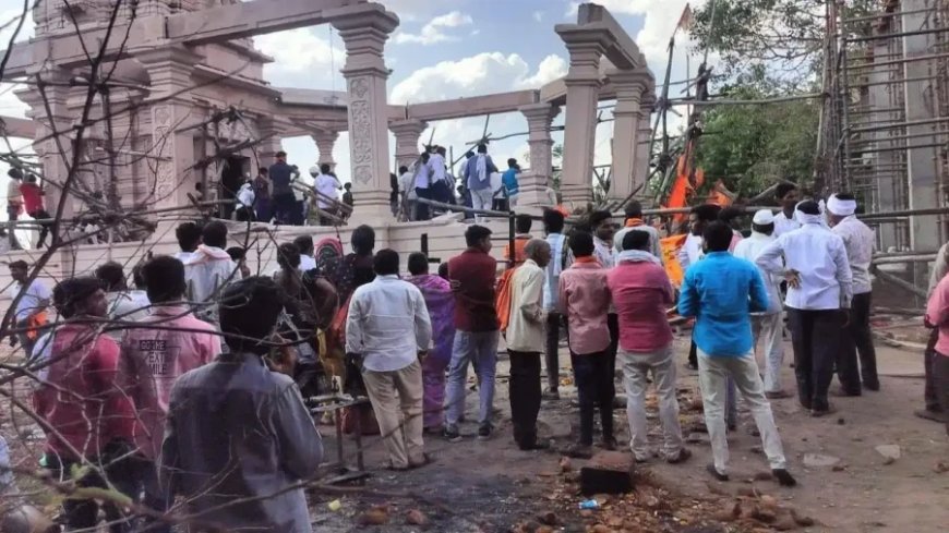 परभणी मंदिर हादसा: यशवाड़ी हनुमान मंदिर की छत गिरी, मलबे में दबे 25 श्रद्धालु