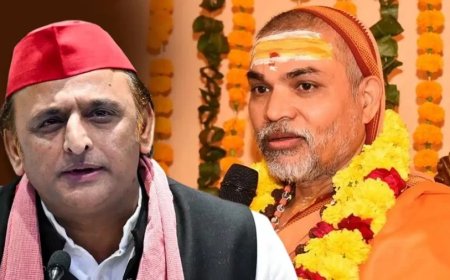 अखिलेश यादव ने शंकराचार्य से की मुलाकात: राम मंदिर चढ़ावा चोरी को बताया महापाप