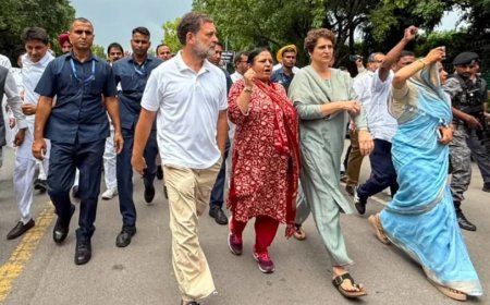 राहुल गांधी का इंडिया ब्लॉक सांसदों के साथ विरोध मार्च, दिल्ली में भारी पुलिस बल तैनात
