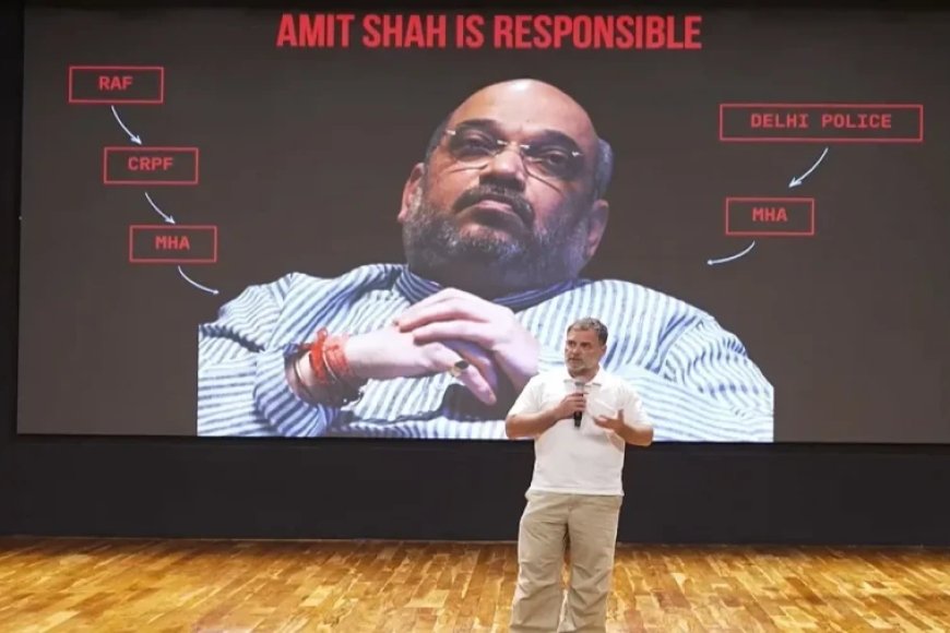 राहुल गांधी ने अमित शाह के इस्तीफे की मांग की, छात्रों पर बर्बरता का लगाया आरोप