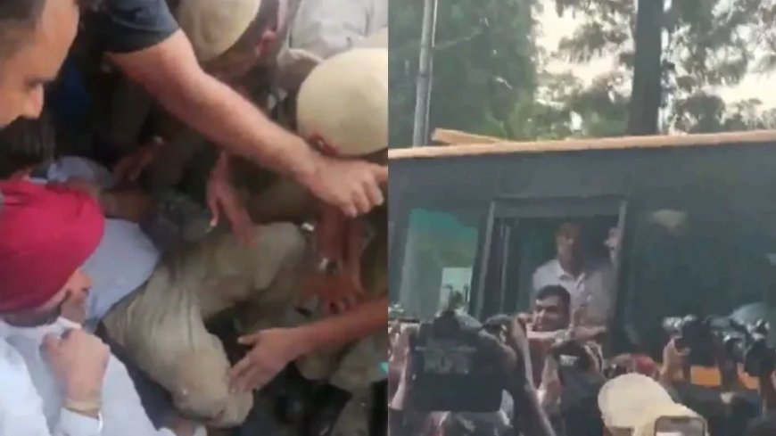 पीएम आवास के बाहर प्रदर्शन: पुलिस ने राहुल गांधी को उठाकर हटाया, प्रियंका और अखिलेश भी हिरासत में