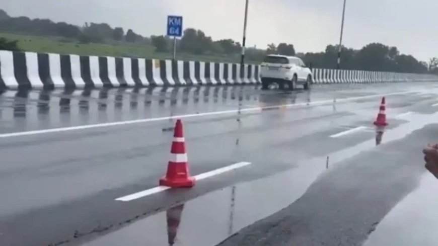 कानपुर लखनऊ एक्सप्रेसवे: 4700 करोड़ का प्रोजेक्ट उद्घाटन के 13 दिन बाद धंसा