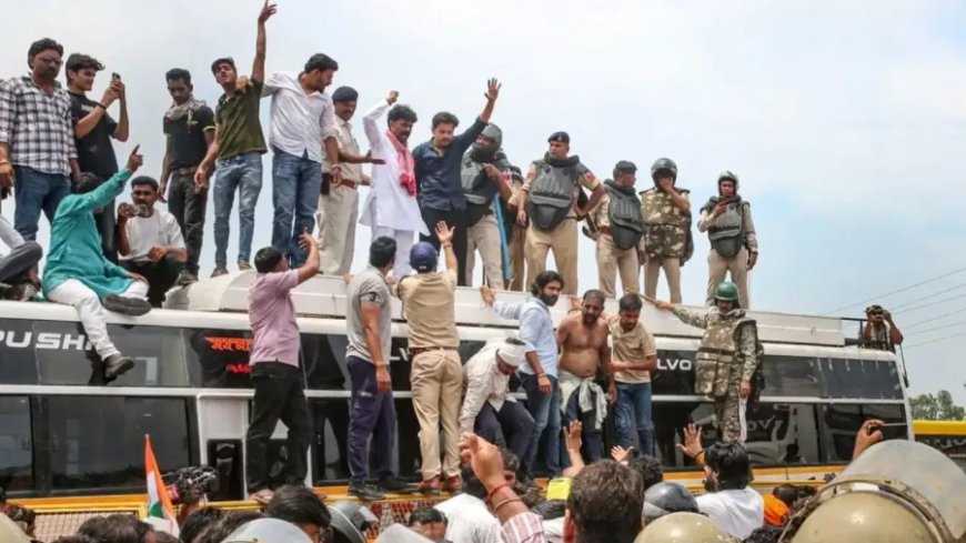 भोपाल में किसान आंदोलन उग्र: मूंग खरीदी की मांग पर बस पलटने की कोशिश, सीएम ने बनाई कमेटी