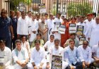 राजस्थान विधानसभा के बाहर कांग्रेस का हल्ला बोल, स्कूलों की बदहाली पर पैदल मार्च