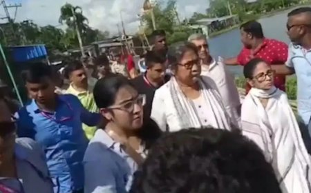 ममता बनर्जी के काफिले पर हमला: प्रदर्शनकारियों ने गाड़ी पर फेंका कीचड़ और जूता