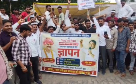 झालावाड़ में आदिवासी समाज का प्रदर्शन: कंवर लाल और नरेश मीणा की रिहाई की मांग