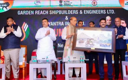 भारत बनेगा ग्लोबल शिपबिल्डिंग हब, राजनाथ सिंह ने बंगाल में 3500 करोड़ के प्रोजेक्ट्स की रखी नींव