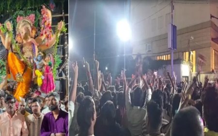 मुंबई गणपति आगमन यात्रा में बवाल प्रतिमा पर अंडे फेंकने के आरोप के बाद तनाव