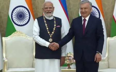 पीएम मोदी को मिला उज्बेकिस्तान का सर्वोच्च सम्मान: यूरेनियम आपूर्ति और बिजनेस समिट पर हुए बड़े समझौते